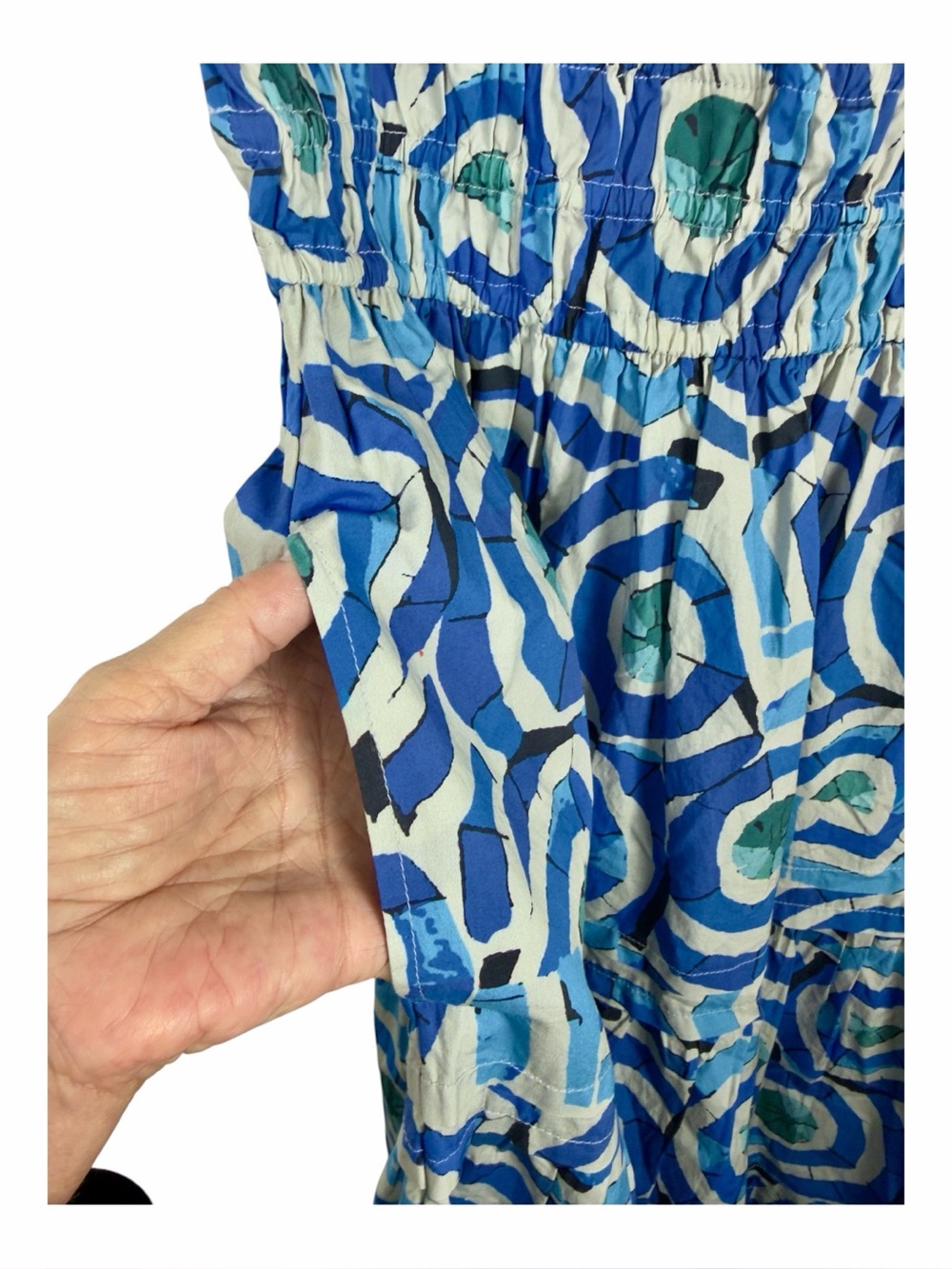 Area Stars NWOT Women’s “Hampton” Short Sleeve Tiered Midi Dress W/Pockets. XS. - Picture 10 of 16